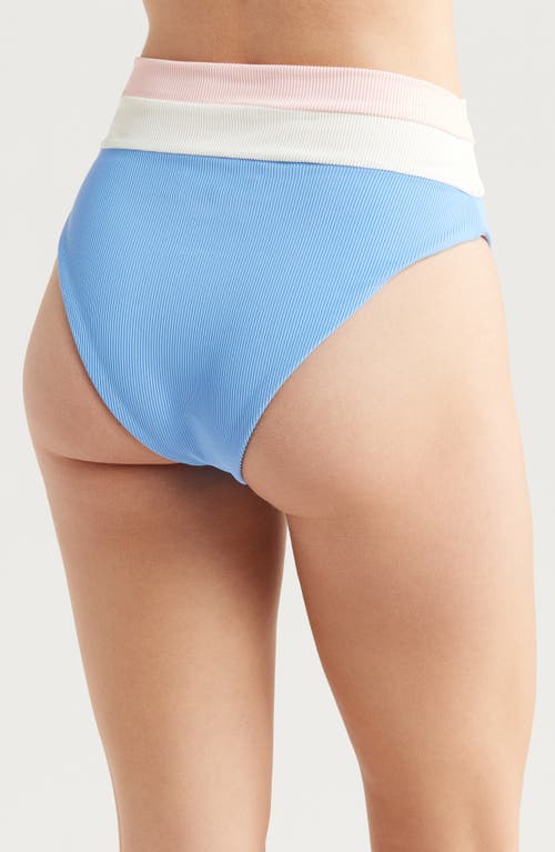 Shop Beach Riot Heidi Colorblock High Waist Bikini Bottoms In Alps Color Block
