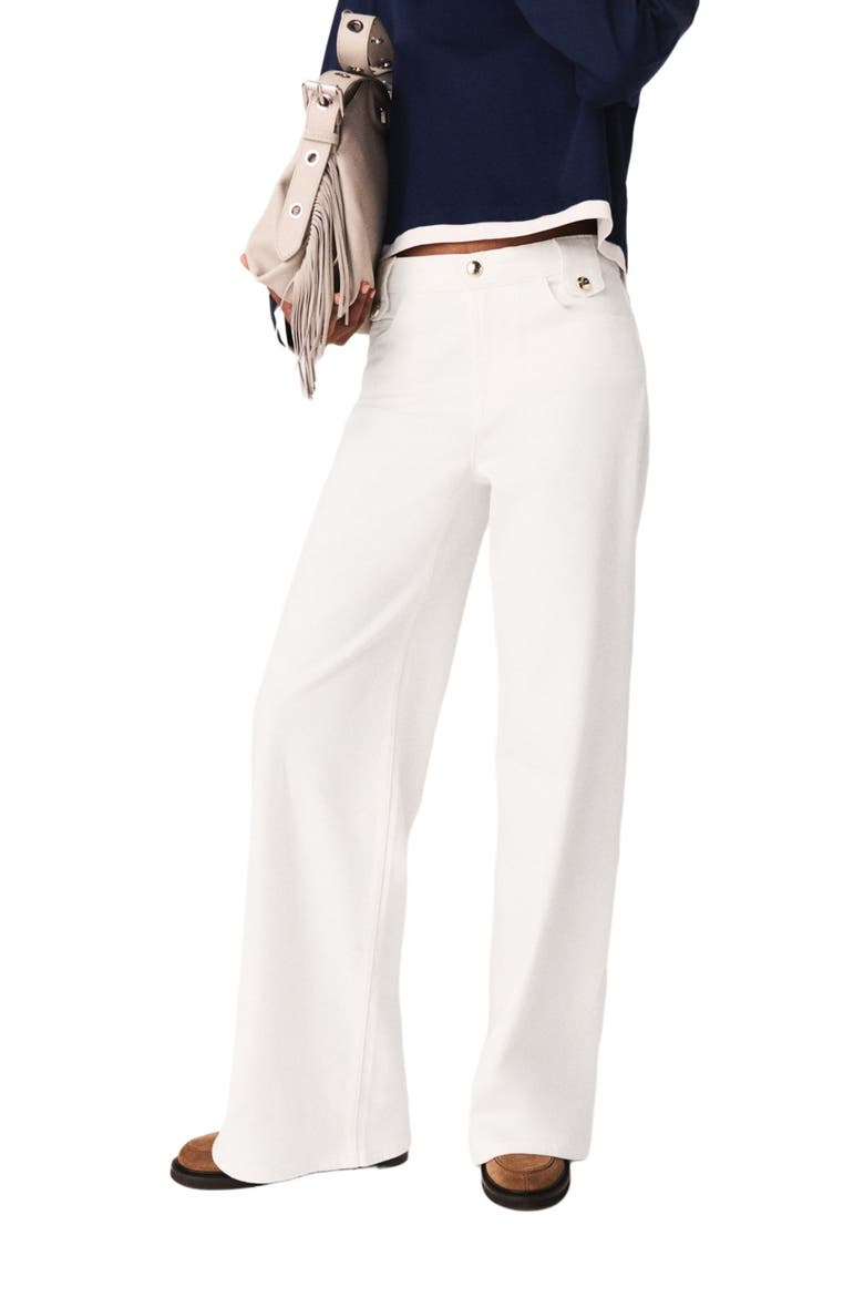 Flared jeans, Alternate, color, White