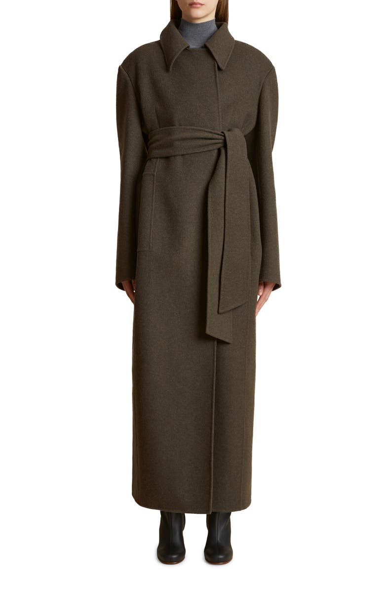 Khaite Lea Oversize Long Wool Coat, Main, color, 