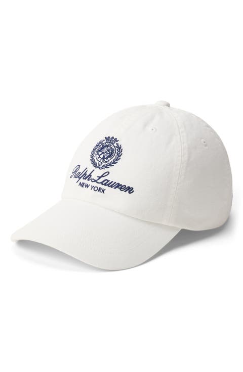 Embroidered Crest Cotton Twill Baseball Cap