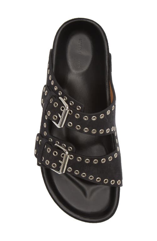 Isabel Marant Lennyo Studded Slide Sandal In Black