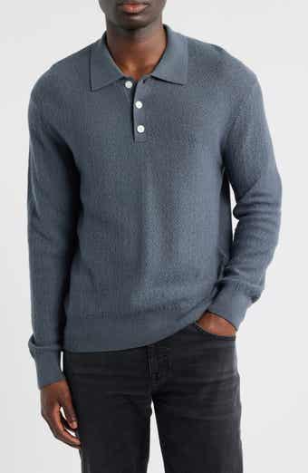 Long Sleeve Wool Polo Sweater