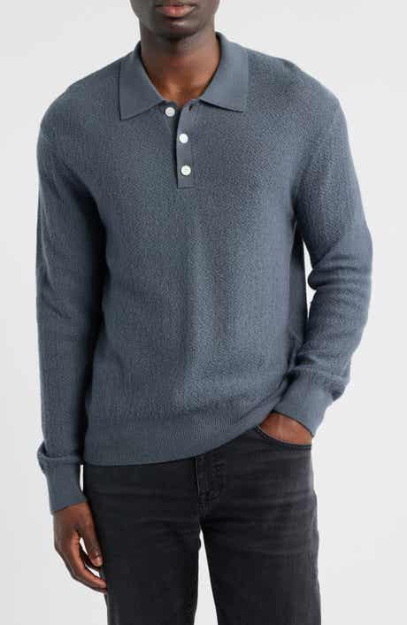 Long Sleeve Wool Polo Sweater