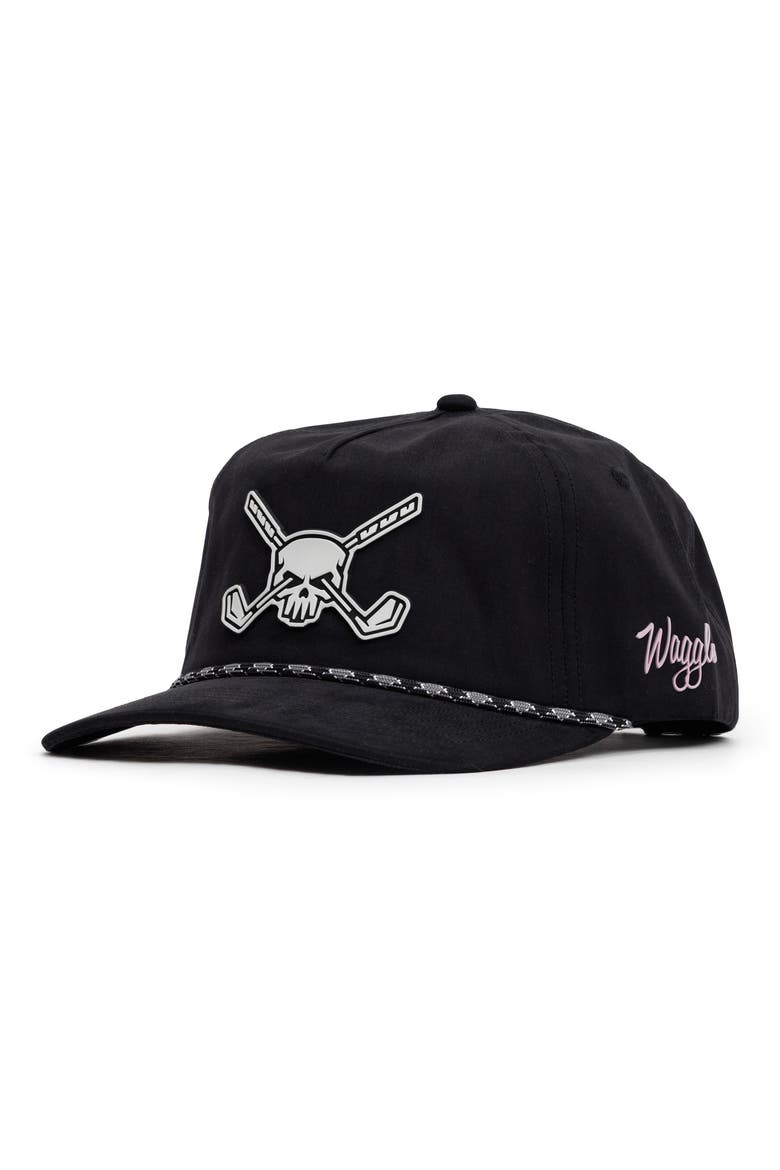Slice of Death Rope Trim Baseball Cap, Main, color, BLACK