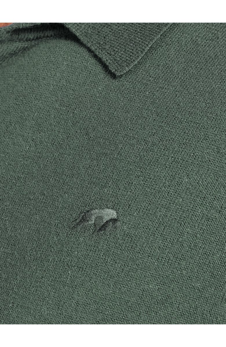 Raging Bull Long Sleeve Knitted Polo Shirt, Alternate, color, Sage
