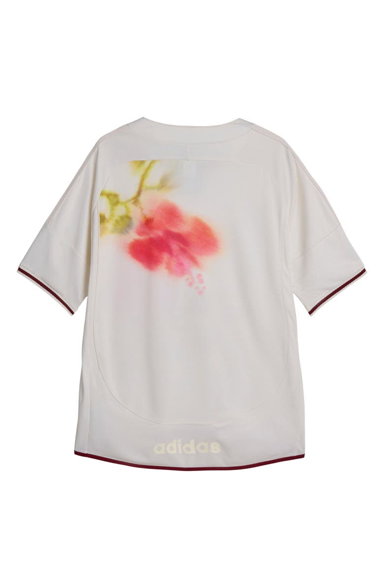 ADIDAS X WALES BONNER x Wales Bonner Floral Footbal Jersey, Alternate, color, Chalk White