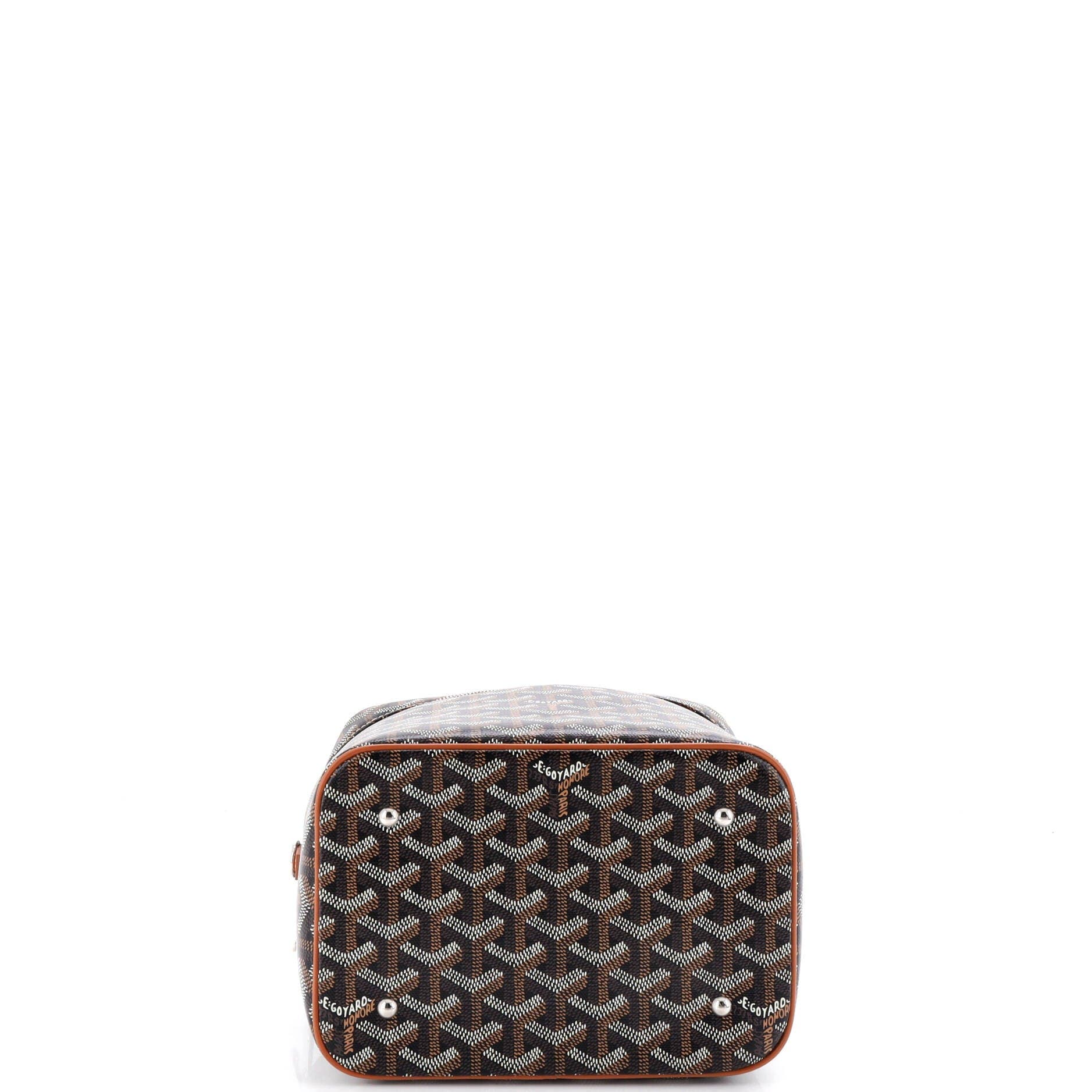 Pre-Owned Goyard Muse Vanity Case Coated Canvas, Alternate, color, Black