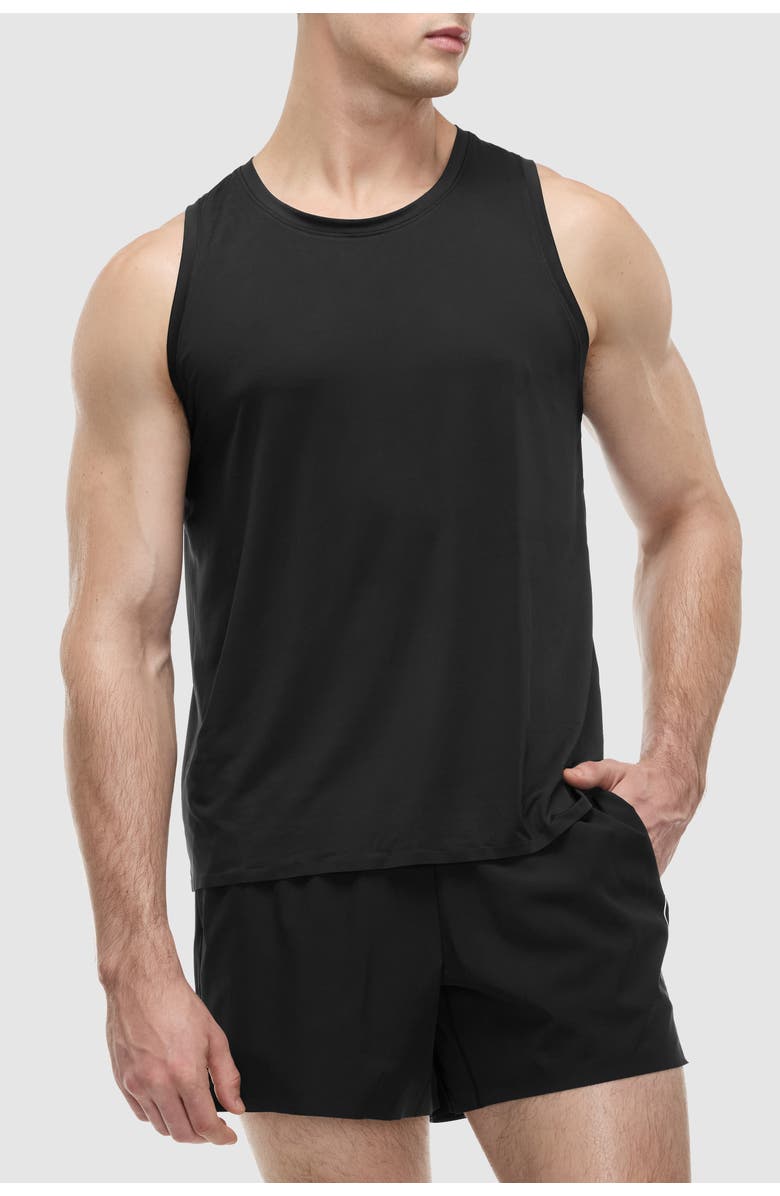 Peloton Interlock Bonded Tank, Alternate, color, Jet Black