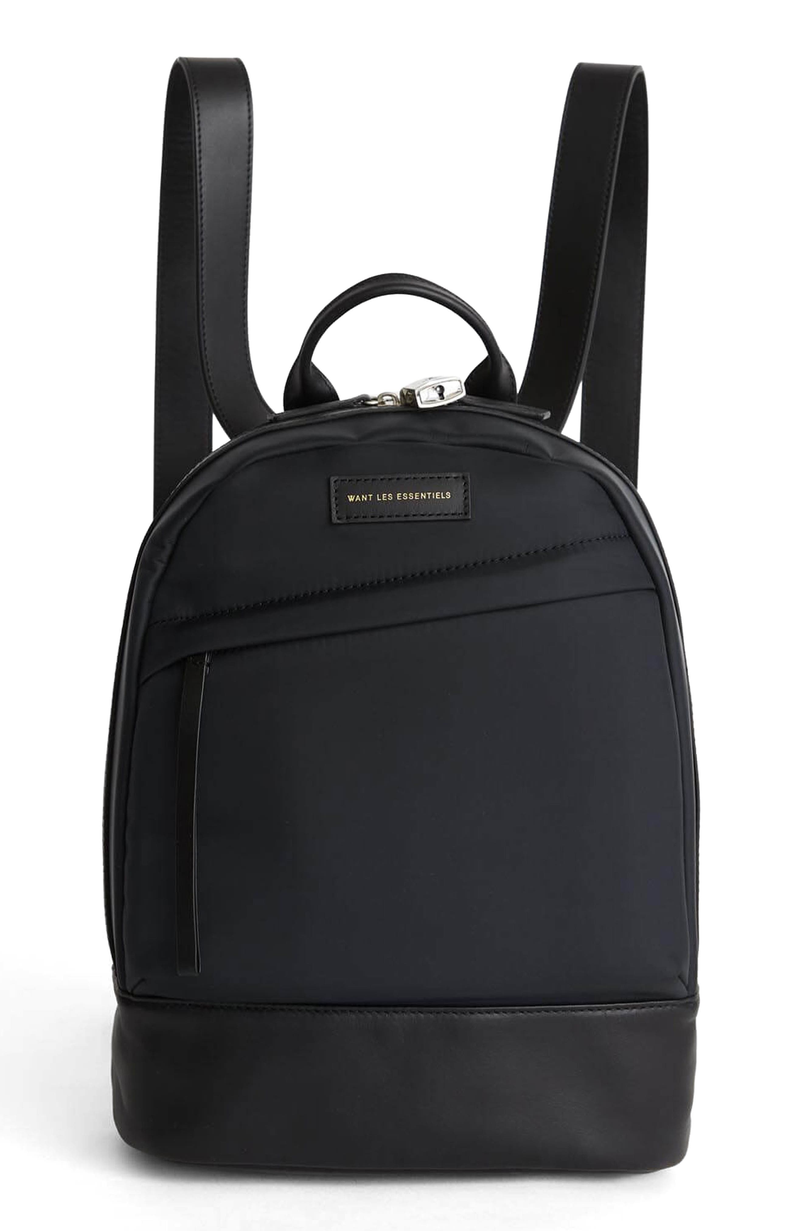 WANT Les Essentiels Piper Nylon Backpack, Alternate, color, Black Nylon/ Jet Black
