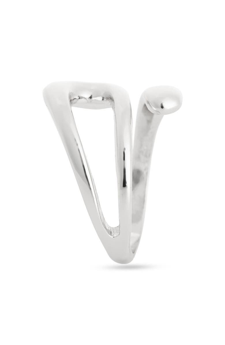 Leith Teardrop Bypass Ring, Alternate, color, Silver