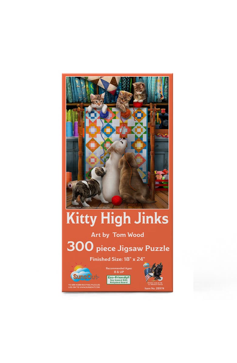 Sunsout Kitty High Jinx 300 piece Jigsaw Puzzle for Adults, Alternate, color, Multicolor