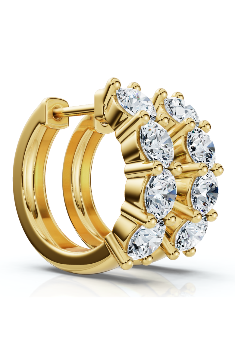 Bliss Diamond 2Ct Diamond Hoops Small 14k or Gold Lab Grown 5/8" Tall, Main, color,