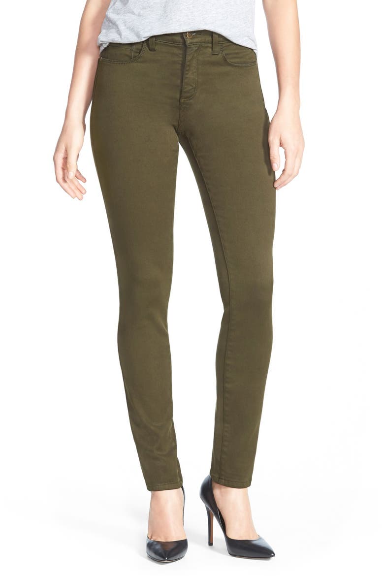 Alina Colored Stretch Skinny Jeans, Main, color, CAPER