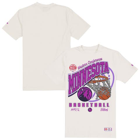 Men's New Era  Cream Minnesota Timberwolves Oversized City Edition Remix Vintage T-Shirt