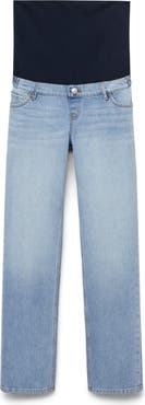 MANGO Over the Bump Ankle Straight Leg Maternity Jeans