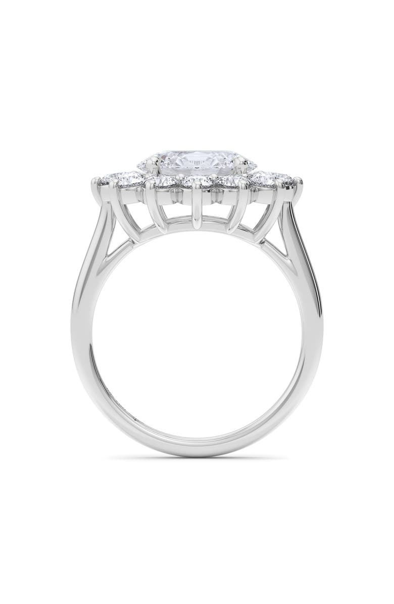 HauteCarat Princess Cut Lab Grown Diamond Engagement Ring, Alternate, color, White