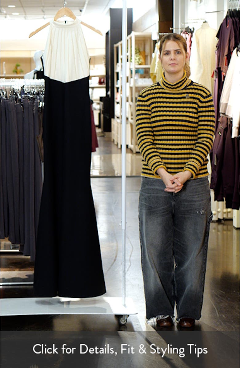 Warda Pleated Trumpet Gown, sales video thumbnail