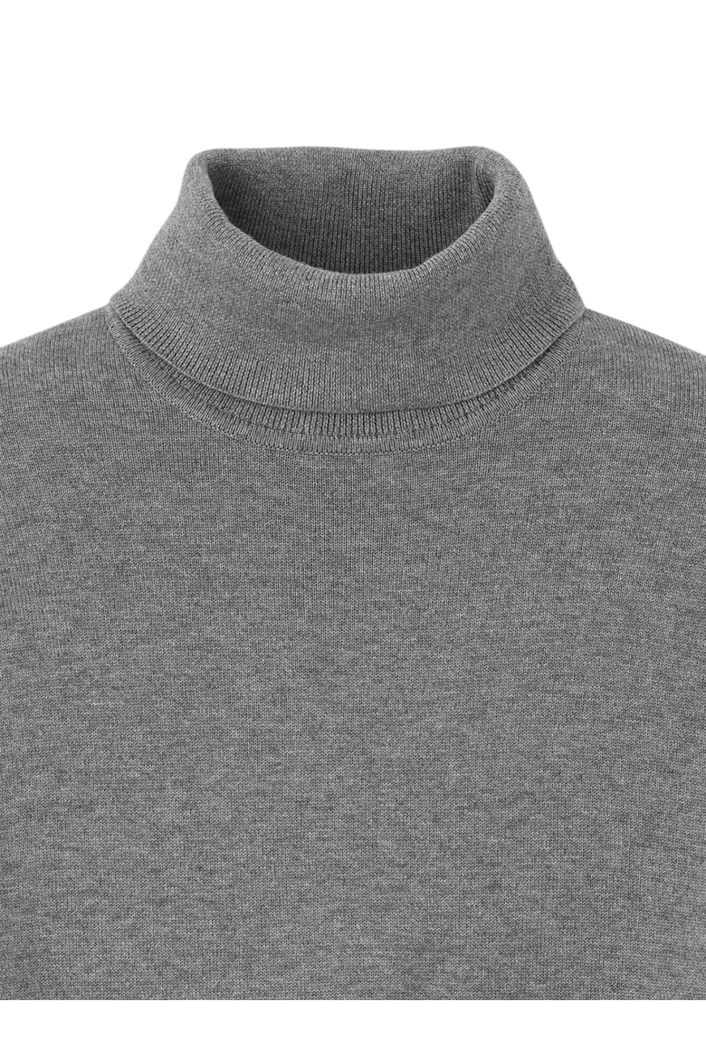 Supima Cotton Turtleneck, Alternate, color, Medium Grey
