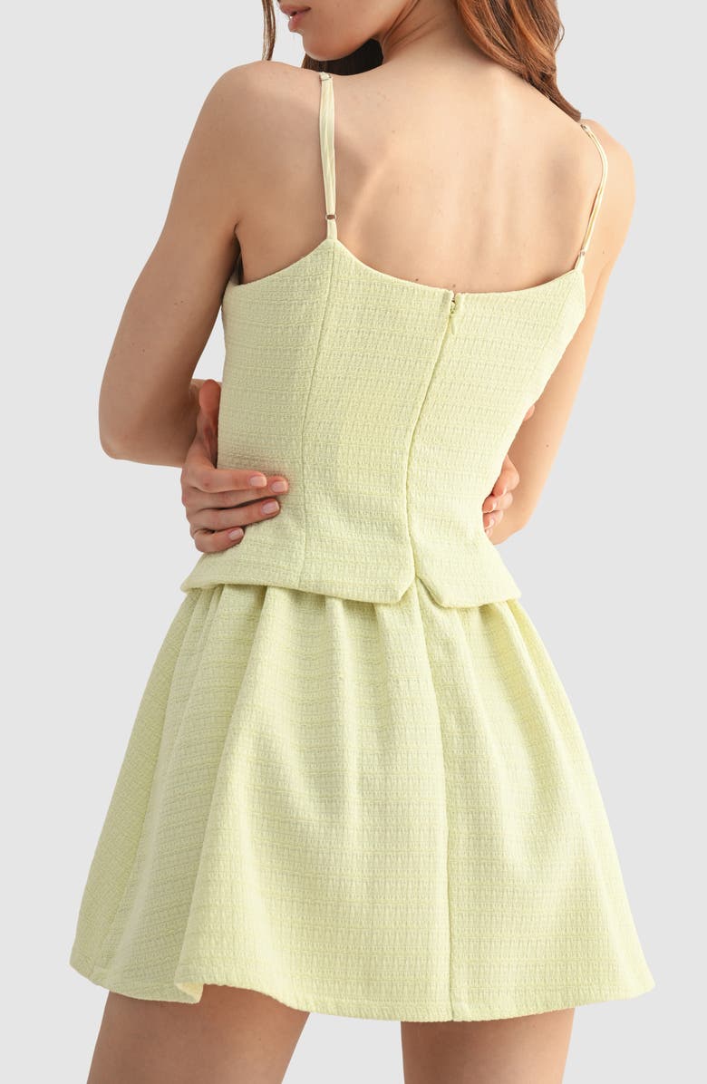 Lush Waistcoat Short Dress, Alternate, color, Light Yellow
