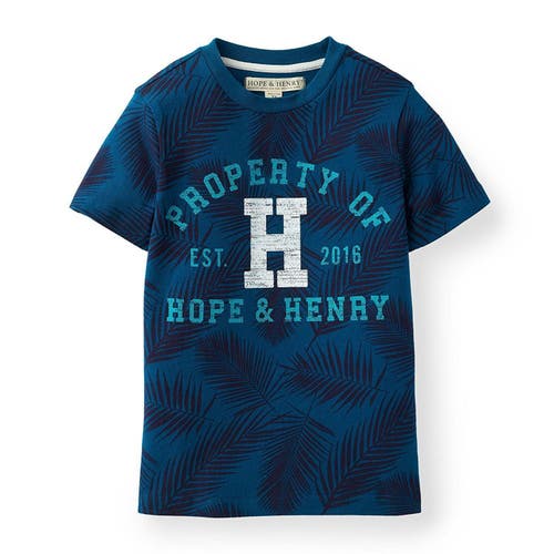 Hope & Henry Boys' Printed Short Sleeve Graphic Tee In Blue