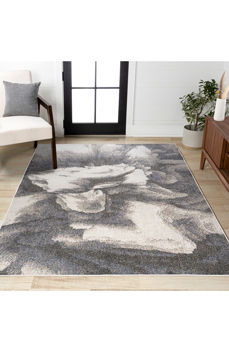JONATHAN Y Petalo Abstract Two-Tone Modern Area Rug, Alternate, color, Gray/Cream