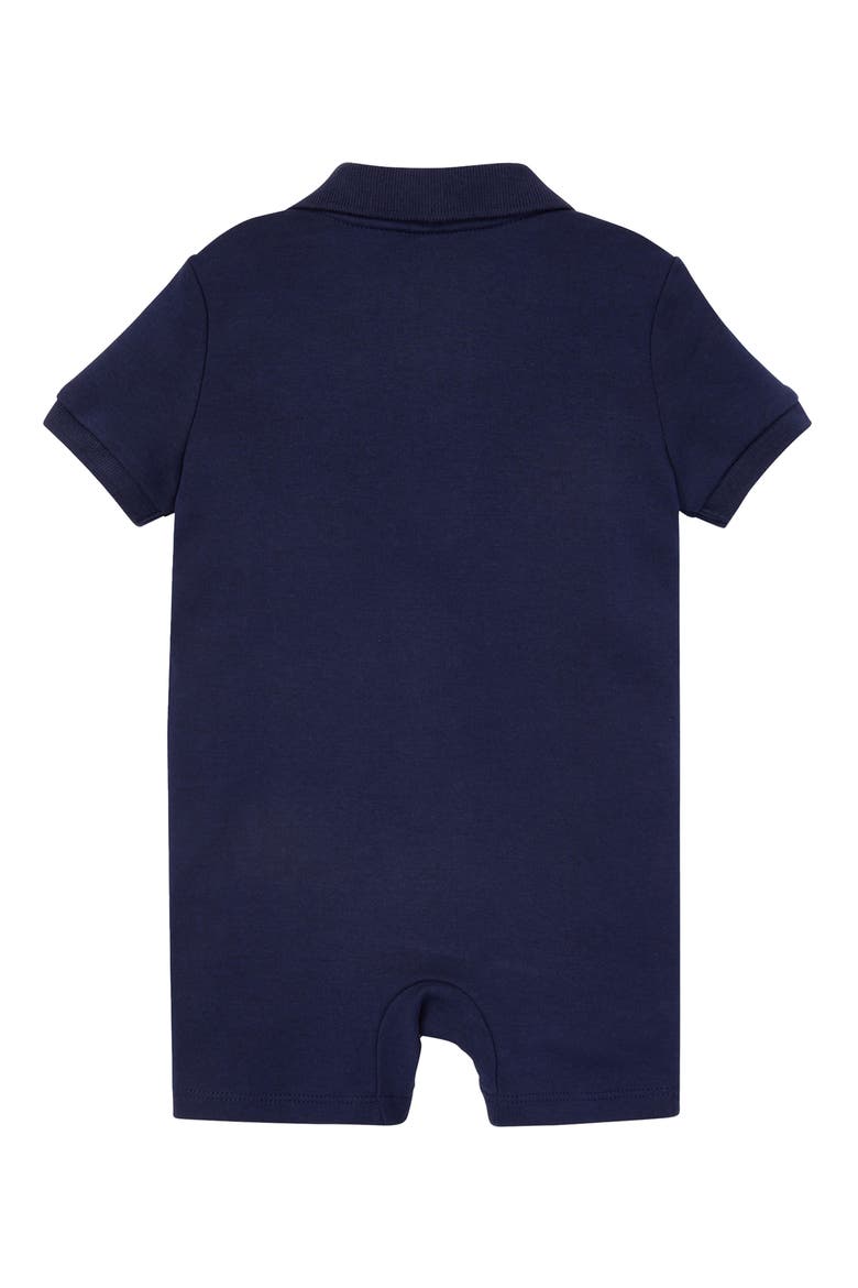 Cotton Polo Romper, Alternate, color, FRENCH NAVY