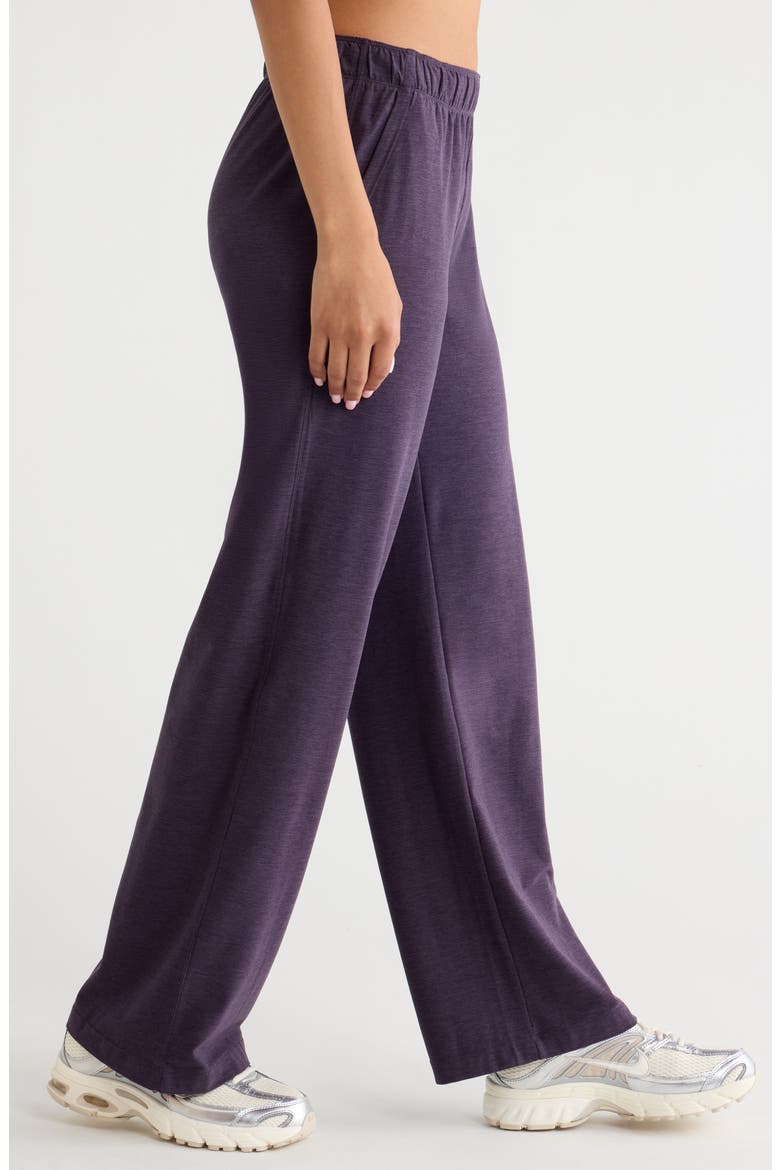 Restore Soft Straight Leg Pull-On Pants, Alternate, color, PURPLE NIGHT MELANGE