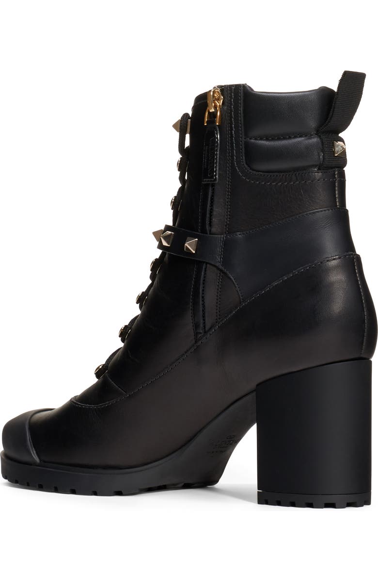 Valentino Garavani Rockstud Lace-Up Boot, Alternate, color,