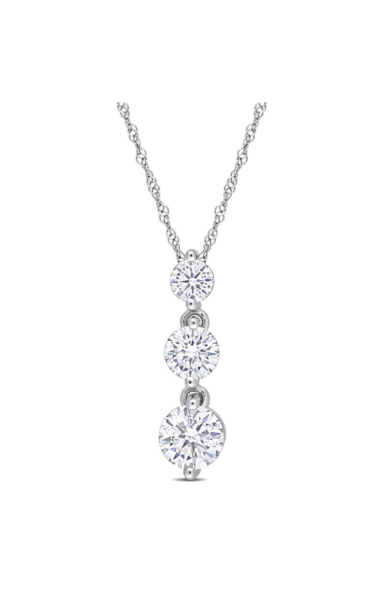 Julianna B. Moissanite Graduated 3-Stone Necklace, Main, color,