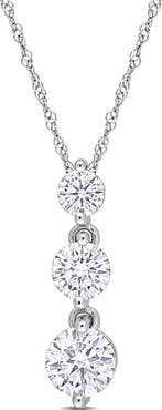 Julianna B. Moissanite Graduated 3-Stone Necklace