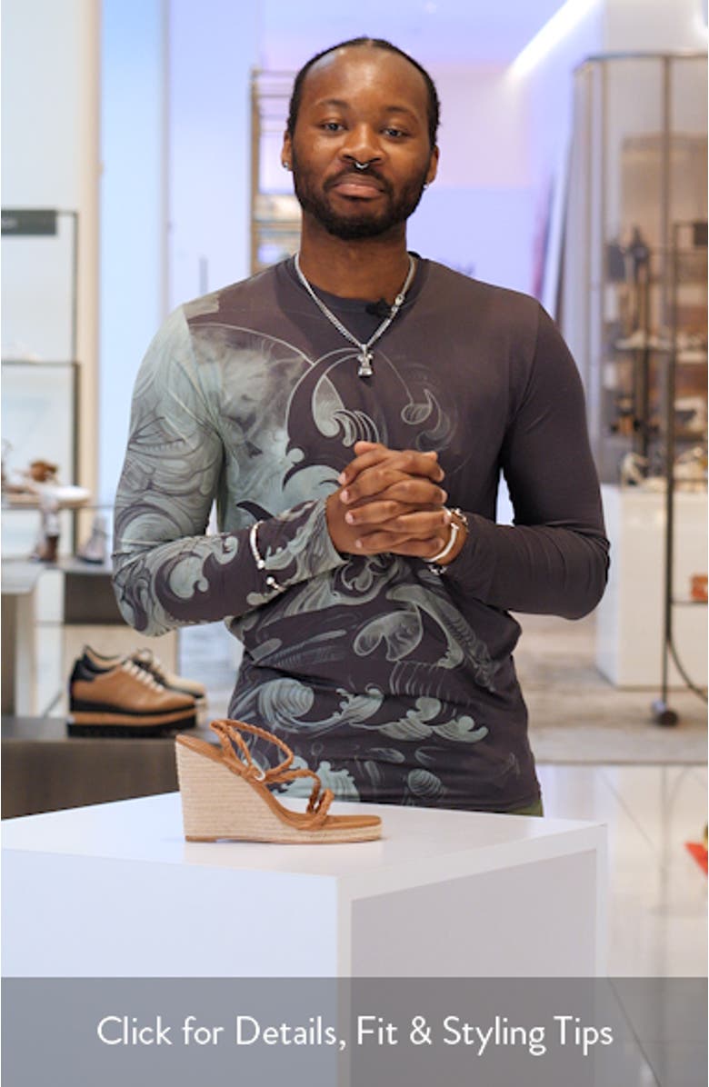 Kelsey Ankle Strap Espadrille Platform Wedge Sandal, sales video thumbnail