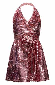 Bardot Junior Kids' Azalea Sequin Halter Party Dress