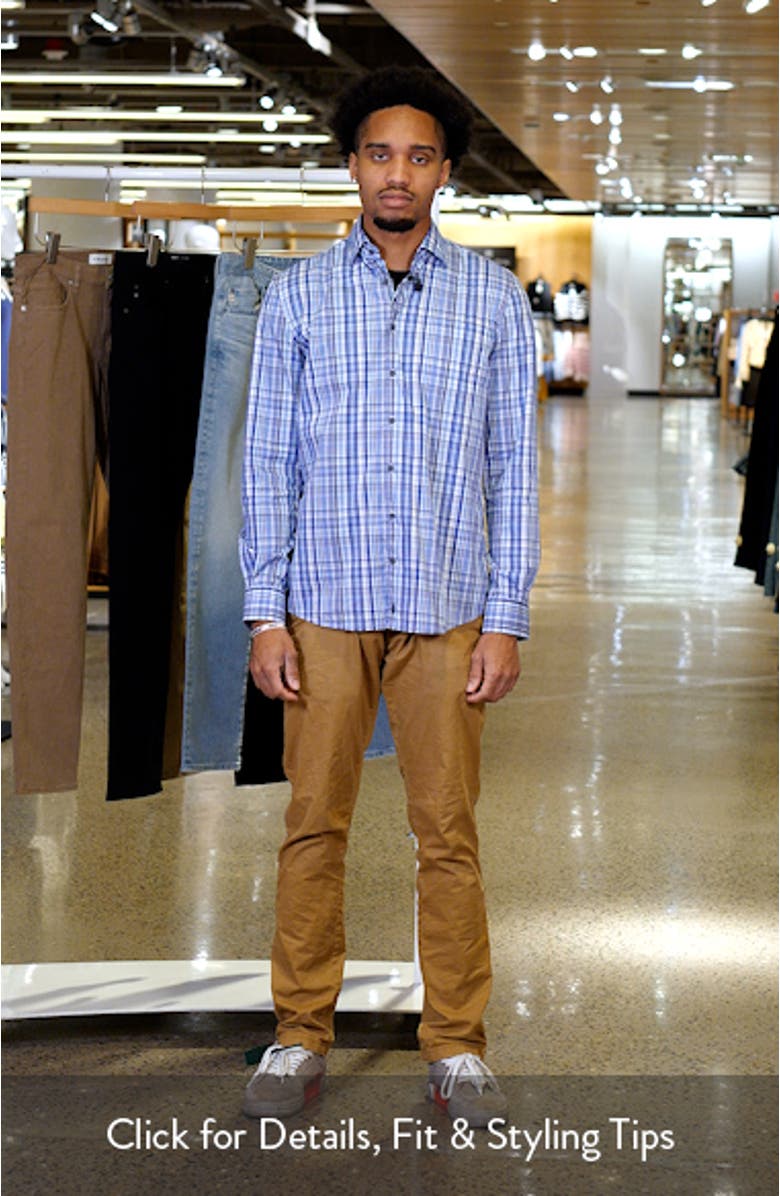 Masson Plaid Performance Button-Up Shirt, sales video thumbnail