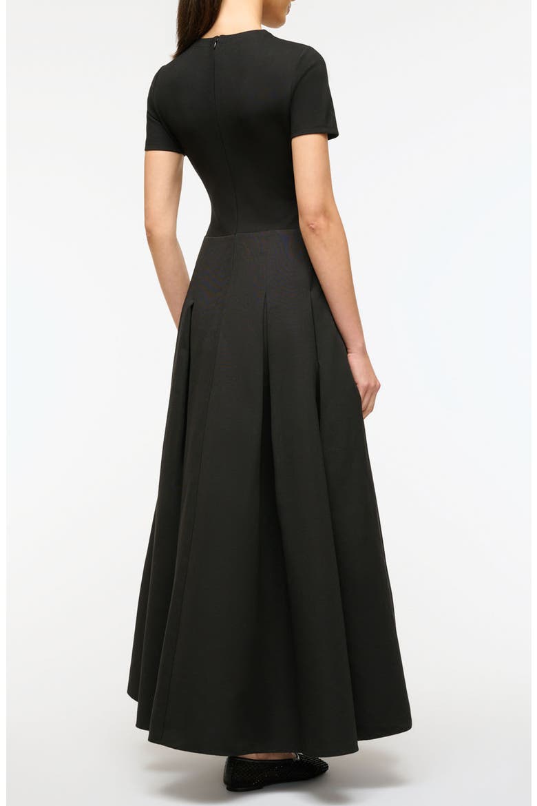 Hopper Mixed Media Gown, Alternate, color, BLACK