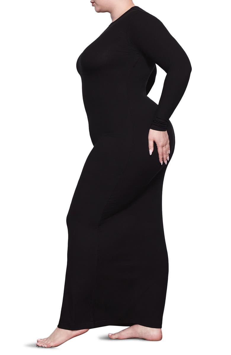 SKIMS Soft Lounge Shimmer Long Sleeve Maxi Dress, Alternate, color,