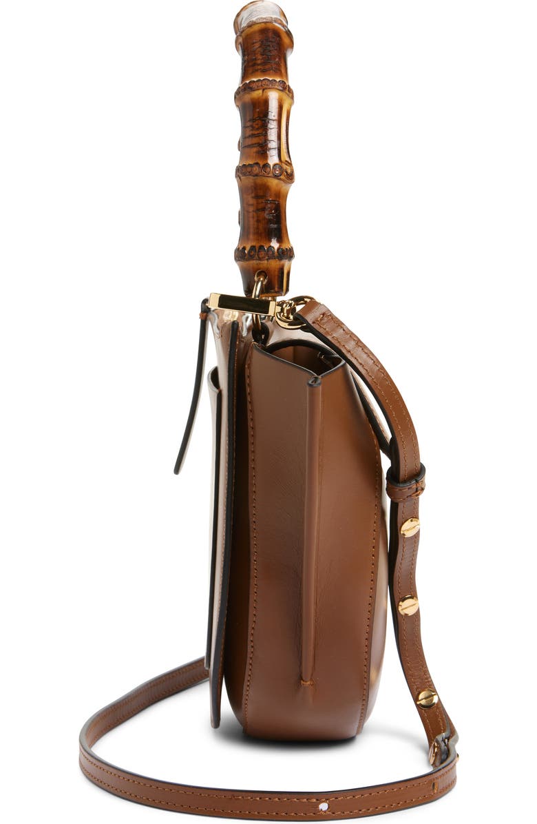 Wandler Mini Hortensia Leather Handbags, Alternate, color, Saddle / Bamboo 1752