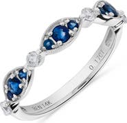 H.J. Namdar 14K White Gold Sapphire & Diamond Stackable Ring