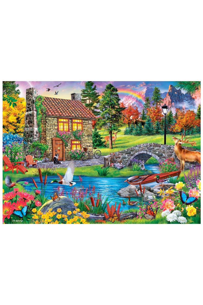 Stoney Brook Cottage 1000 Piece Puzzle, Alternate, color, Multicolor
