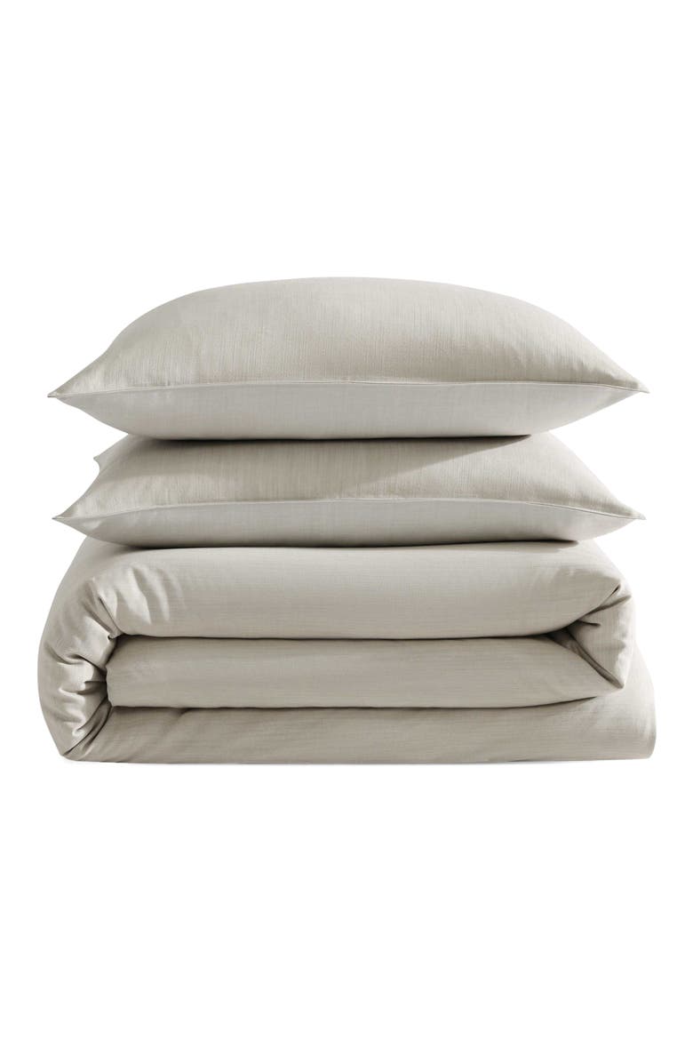 Reversible Tencel® Lyocell Duvet Cover & Sham Set, Main, color, BEIGE/ TAN