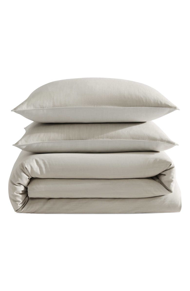 Calvin Klein Reversible Tencel<sup>®</sup> Lyocell Duvet Cover & Sham Set, Main, color, Beige/ Tan