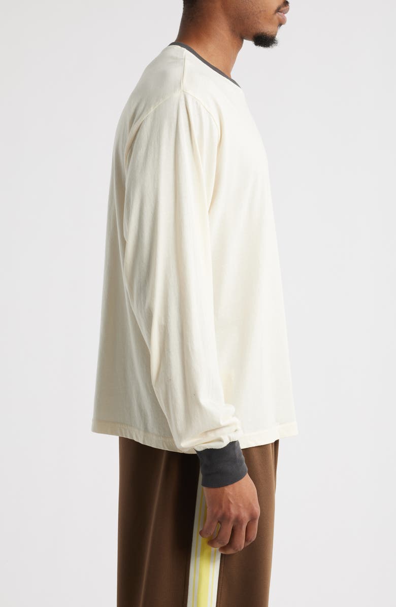 Elwood Trophy Long Sleeve Organic Cotton Ringer T-Shirt, Alternate, color, 