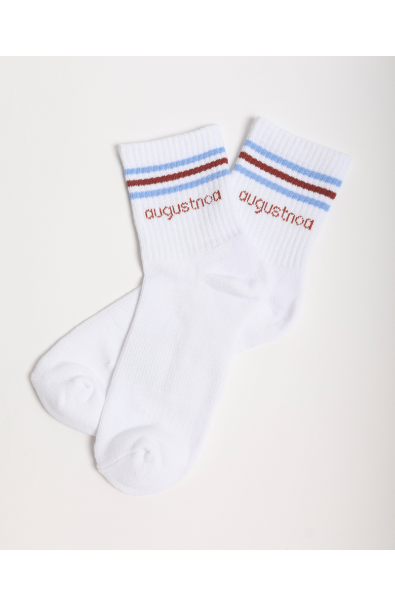 AUGUSTNOA The Best Striped Ankle Sock, Main, color, Stripe/Brown & Blu