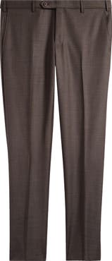 Zanella Parker Classic Wool Sharkskin Dress Pants