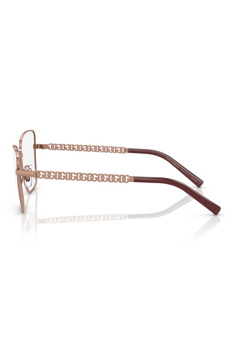 55mm Butterfly Optical Glasses, Alternate, color, PINK GOLD