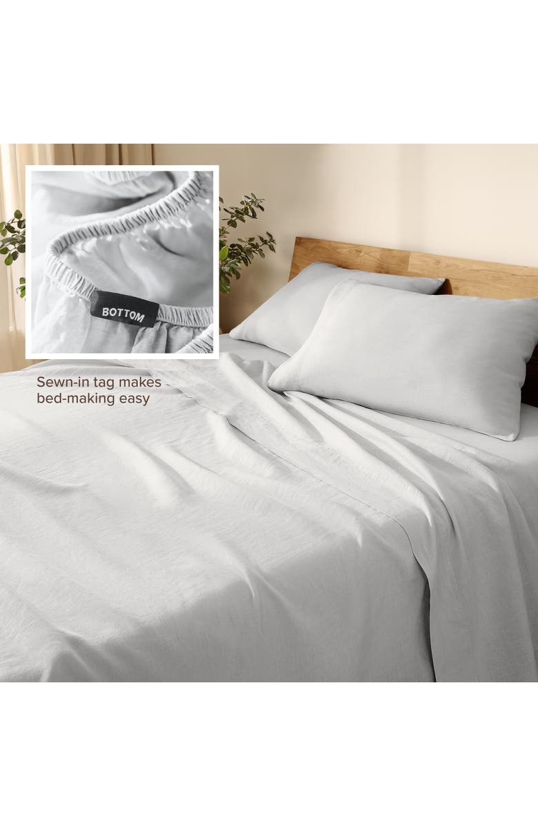 Bare Home 100% European Linen Sheet Set, Alternate, color, Glacier Grey