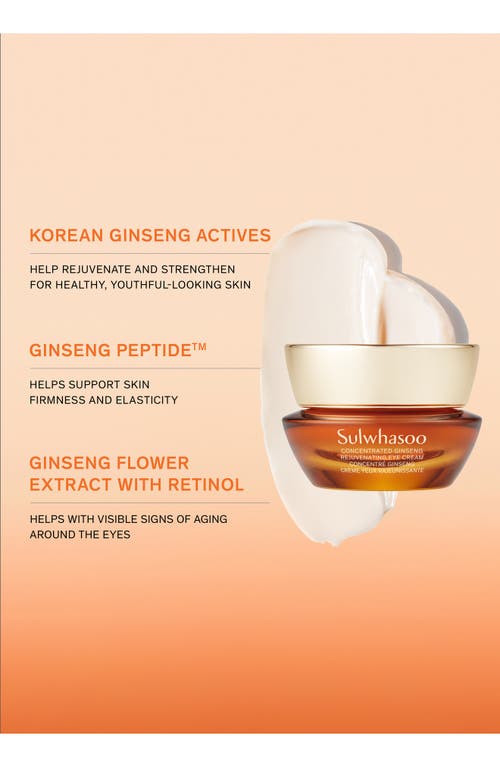 Sulwhasoo Concentrated Ginseng Rejuvenating Eye Cream Set $123 Value In Transparent