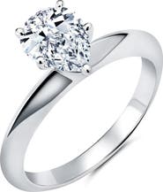 Crislu Pear Cut Cubic Zirconia Ring