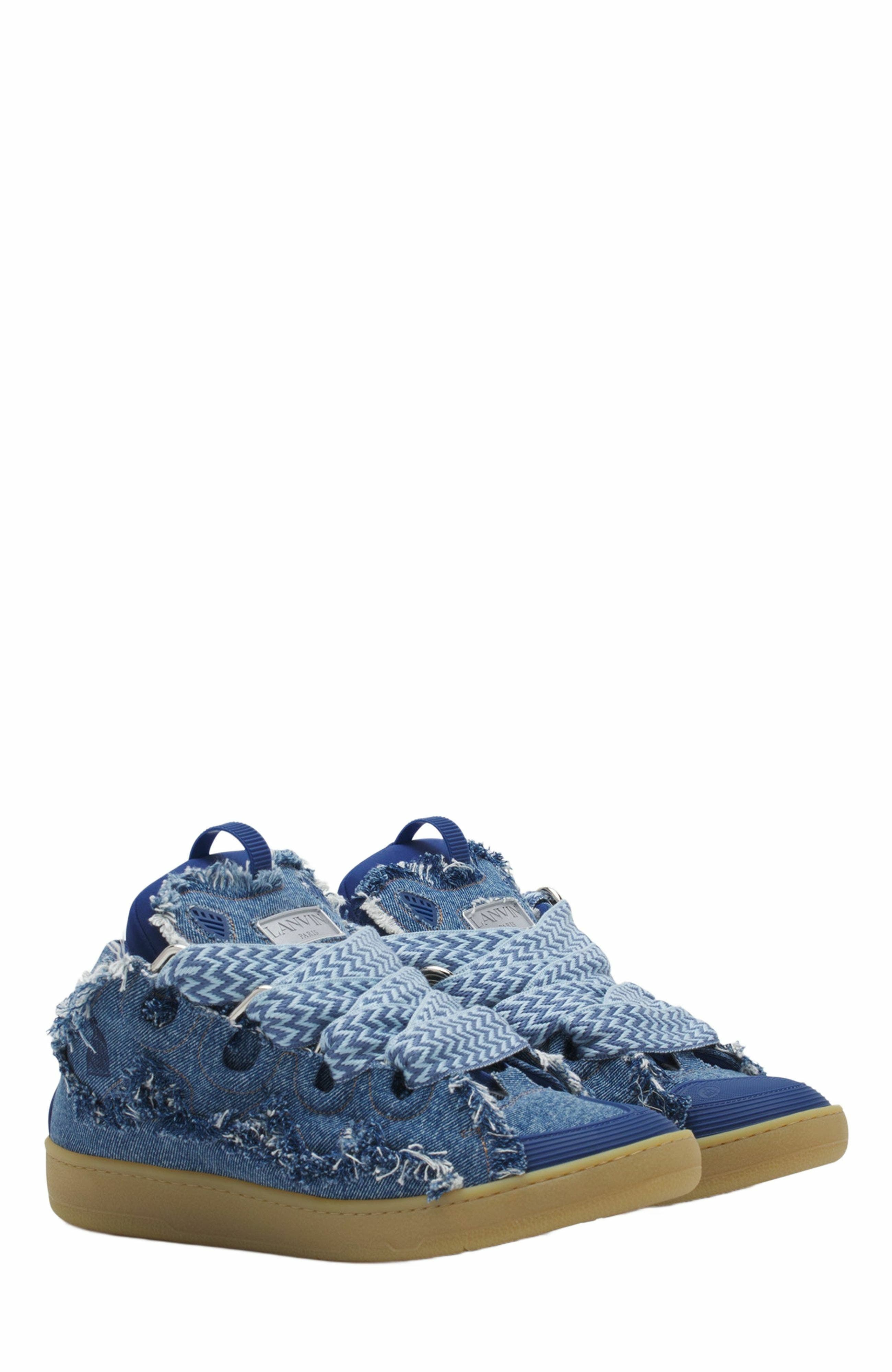 Lanvin Curb Sneakers In Denim, Alternate, color, 