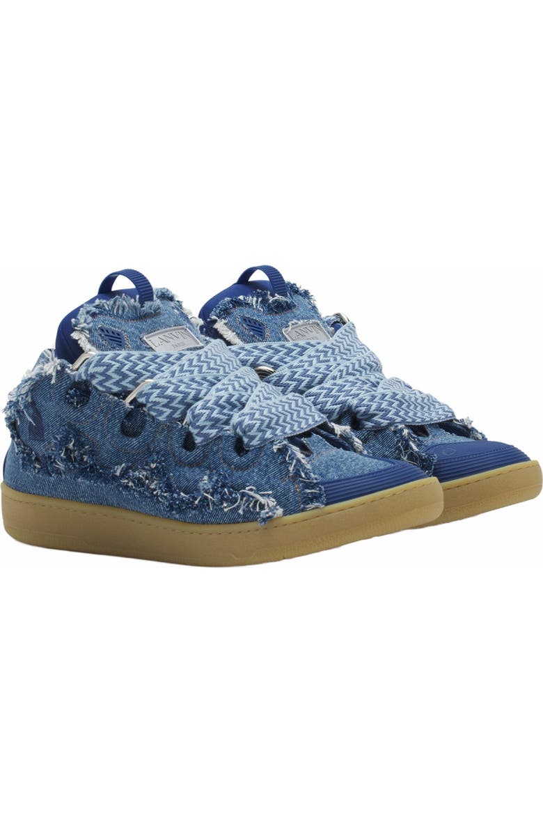 Lanvin Curb Sneakers In Denim, Alternate, color,