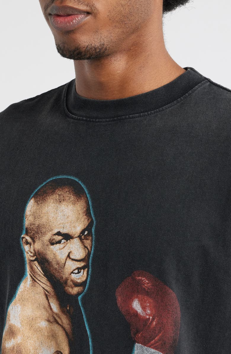 ID Supply Co Mike Tyson Feared Fists Graphic T-Shirt, Alternate, color, Washed Black